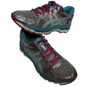 Asics Shoes Women's 8 Gray Dynamic Duomax Fluid Ride Sneakers Running T550N